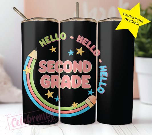 Rainbow Pencil Tumbler