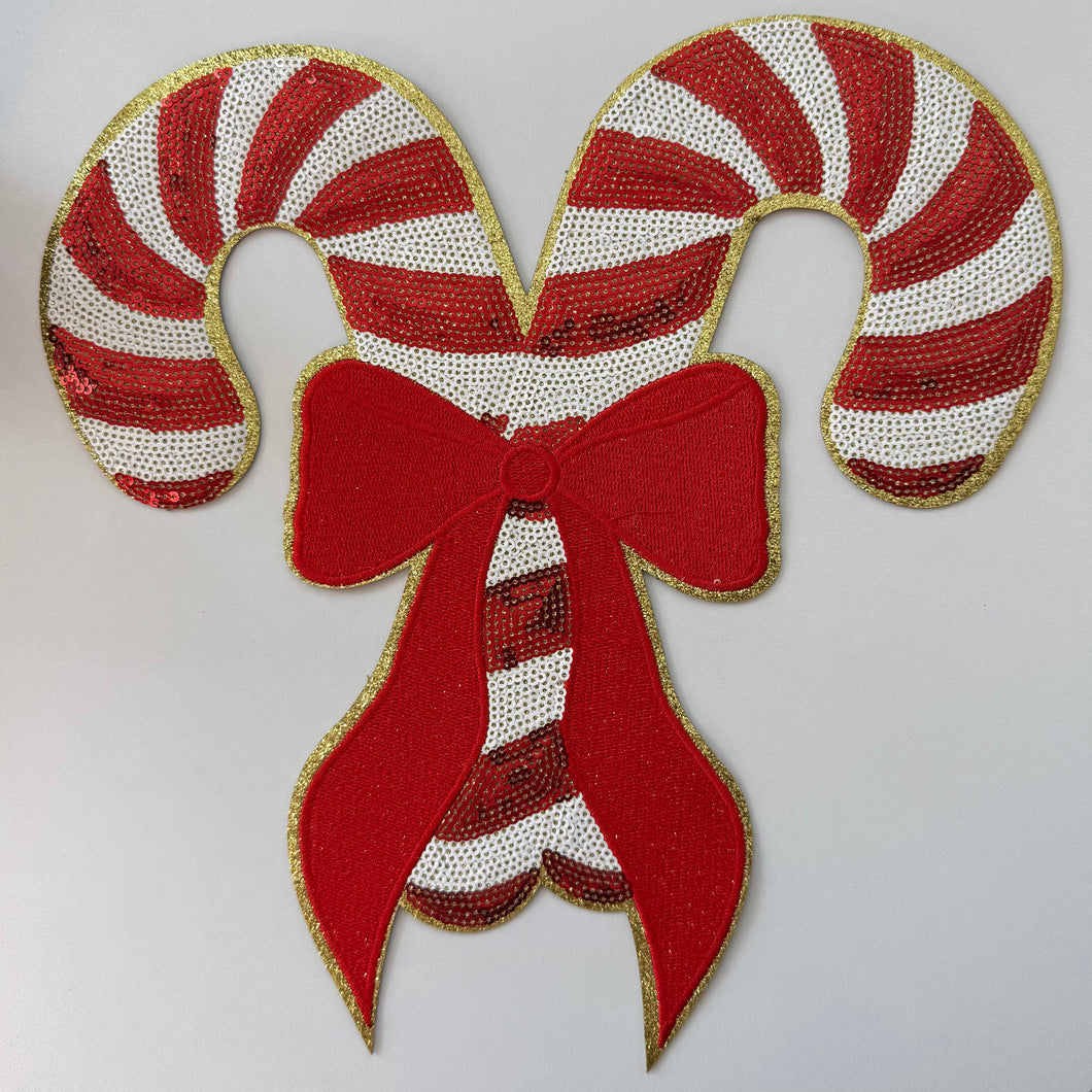 Candy Canes Sequin Patch