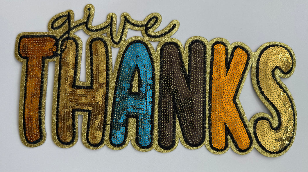 Thanksgiving Sequin Patch
