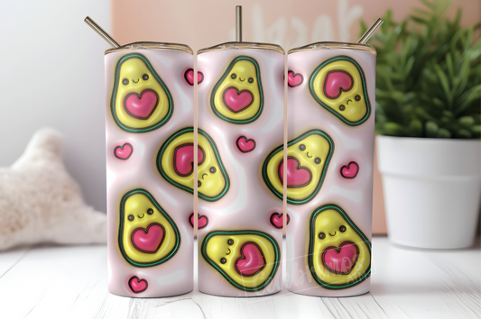 Avocado 3D Design Tumbler