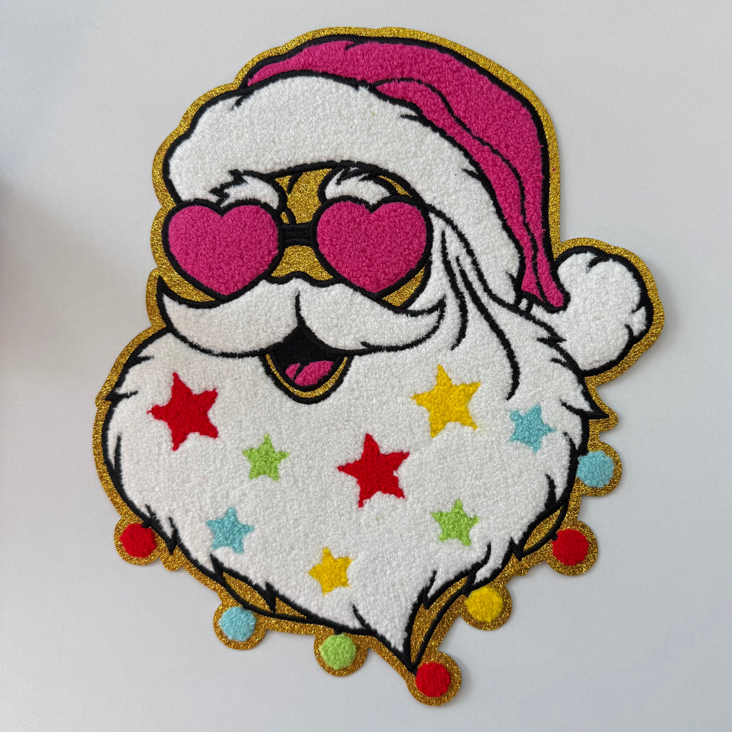 Santa Lights Chenille Patch