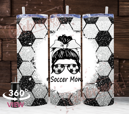 Glitter Soccer Mom Tumbler