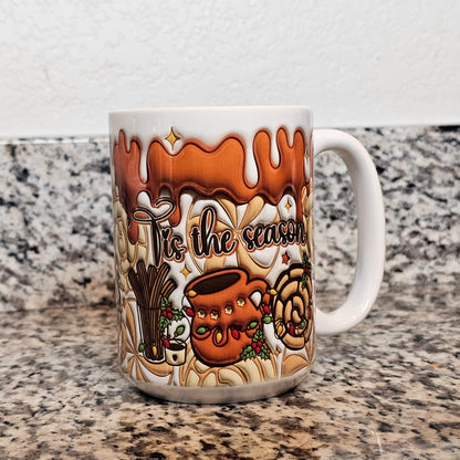 Tis the Season Brown Mug