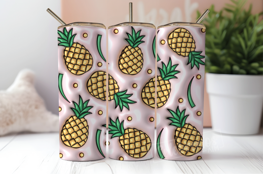 Pineapple 3D Design Tumbler