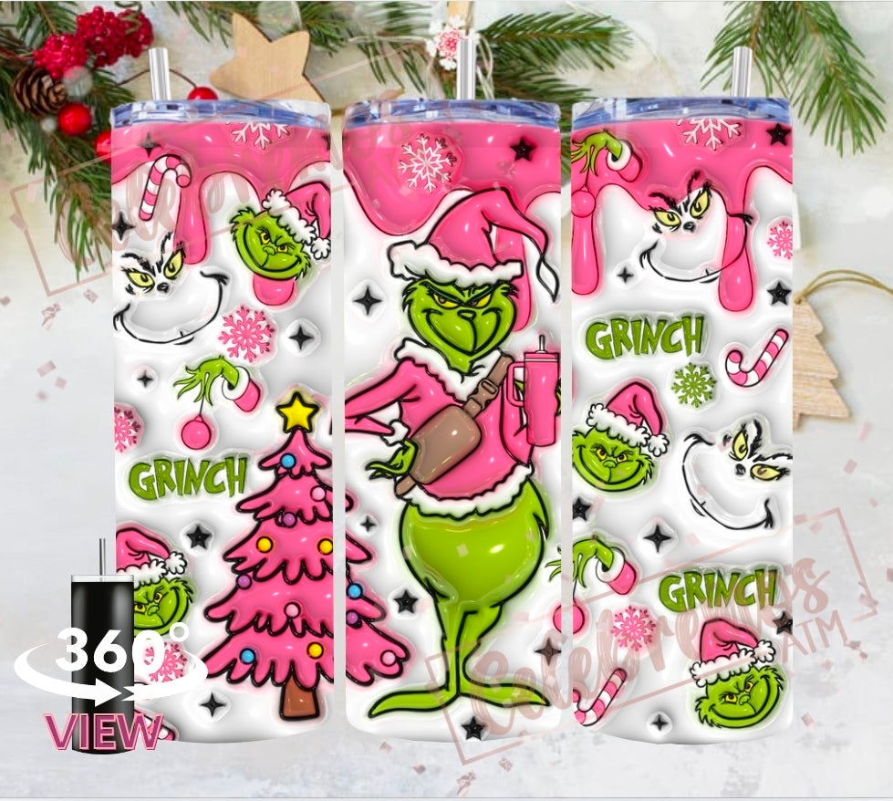 Pink Grinch Tumbler
